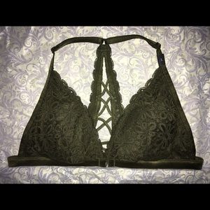 VS Bralette Green Daisy Lace Size Medium M